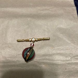 Blown glass lapel pin